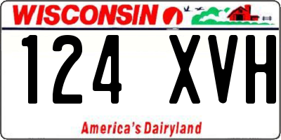 WI license plate 124XVH