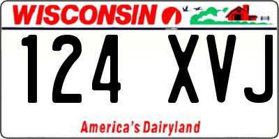WI license plate 124XVJ