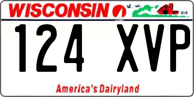 WI license plate 124XVP