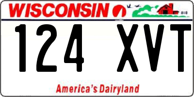 WI license plate 124XVT