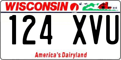 WI license plate 124XVU