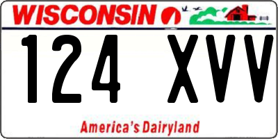 WI license plate 124XVV