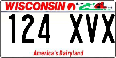 WI license plate 124XVX