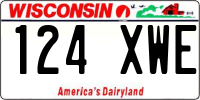 WI license plate 124XWE