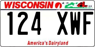 WI license plate 124XWF