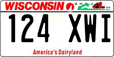 WI license plate 124XWI
