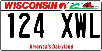 WI license plate 124XWL