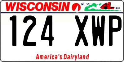 WI license plate 124XWP