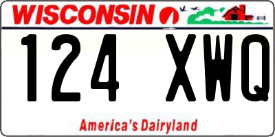WI license plate 124XWQ