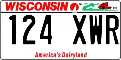 WI license plate 124XWR