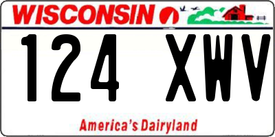 WI license plate 124XWV