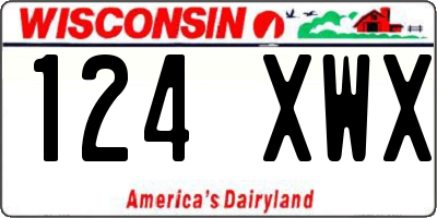 WI license plate 124XWX