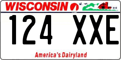 WI license plate 124XXE