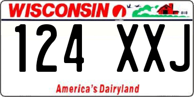 WI license plate 124XXJ