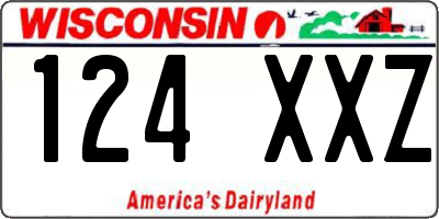WI license plate 124XXZ