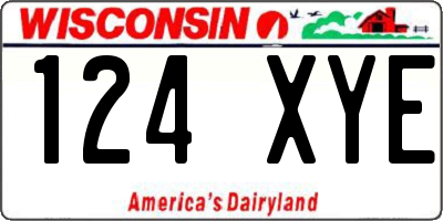 WI license plate 124XYE