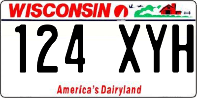 WI license plate 124XYH