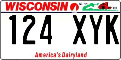 WI license plate 124XYK