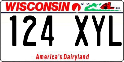 WI license plate 124XYL