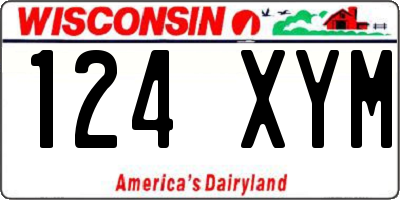 WI license plate 124XYM