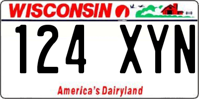 WI license plate 124XYN