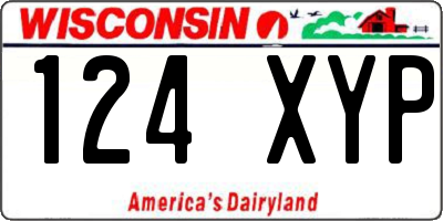 WI license plate 124XYP