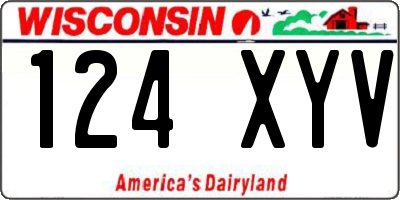 WI license plate 124XYV