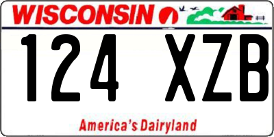 WI license plate 124XZB