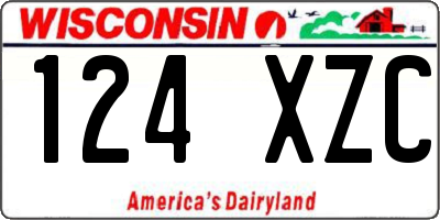 WI license plate 124XZC