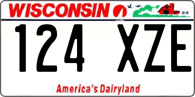 WI license plate 124XZE