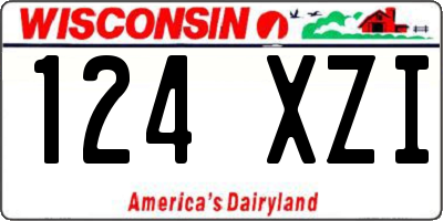 WI license plate 124XZI