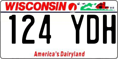 WI license plate 124YDH