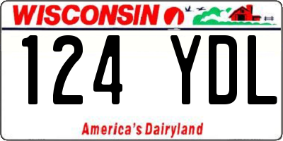 WI license plate 124YDL