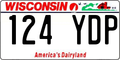 WI license plate 124YDP