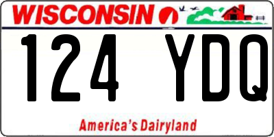 WI license plate 124YDQ