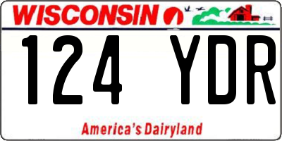 WI license plate 124YDR