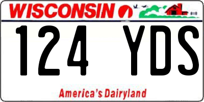WI license plate 124YDS