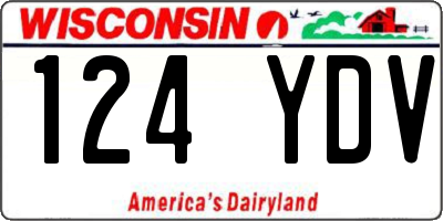 WI license plate 124YDV