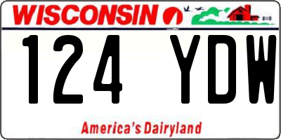 WI license plate 124YDW