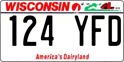 WI license plate 124YFD