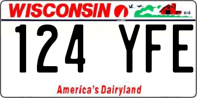 WI license plate 124YFE
