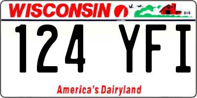 WI license plate 124YFI