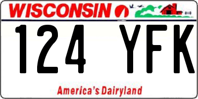 WI license plate 124YFK