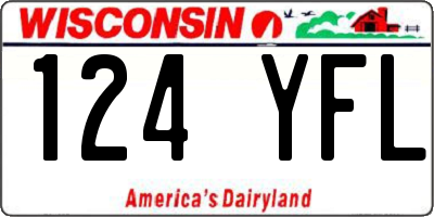 WI license plate 124YFL