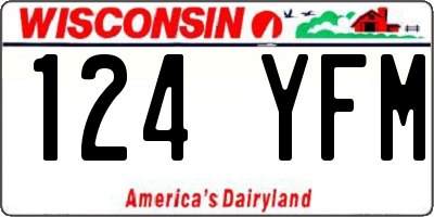 WI license plate 124YFM