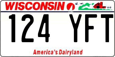 WI license plate 124YFT