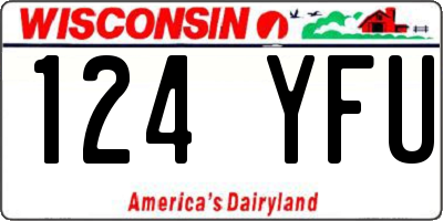WI license plate 124YFU