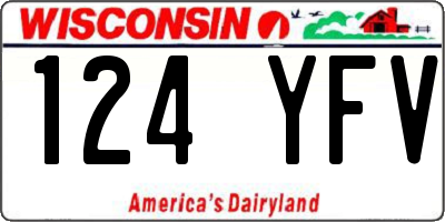 WI license plate 124YFV