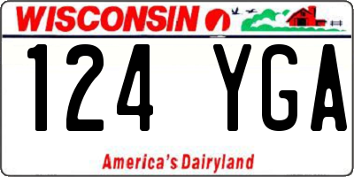 WI license plate 124YGA
