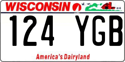 WI license plate 124YGB
